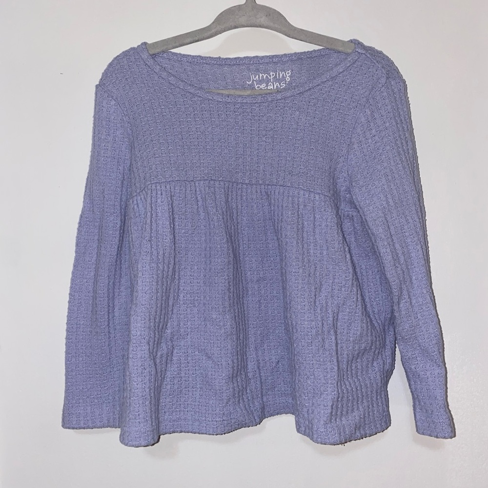 Toddler Girl Waffle Sweater Tops